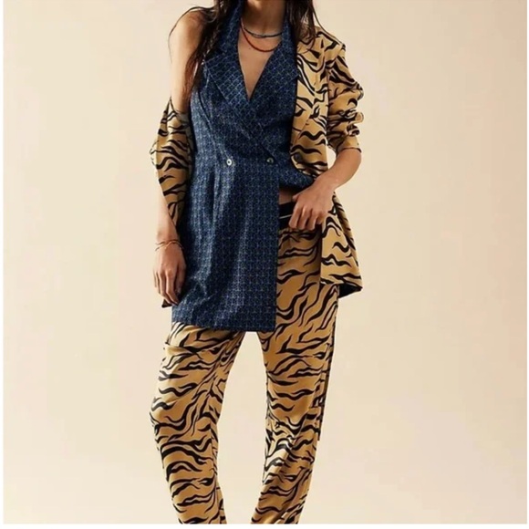 Free People Louie Blazer Mini Dress | Halter Neck Open Back | Size Small - Picture 10 of 10